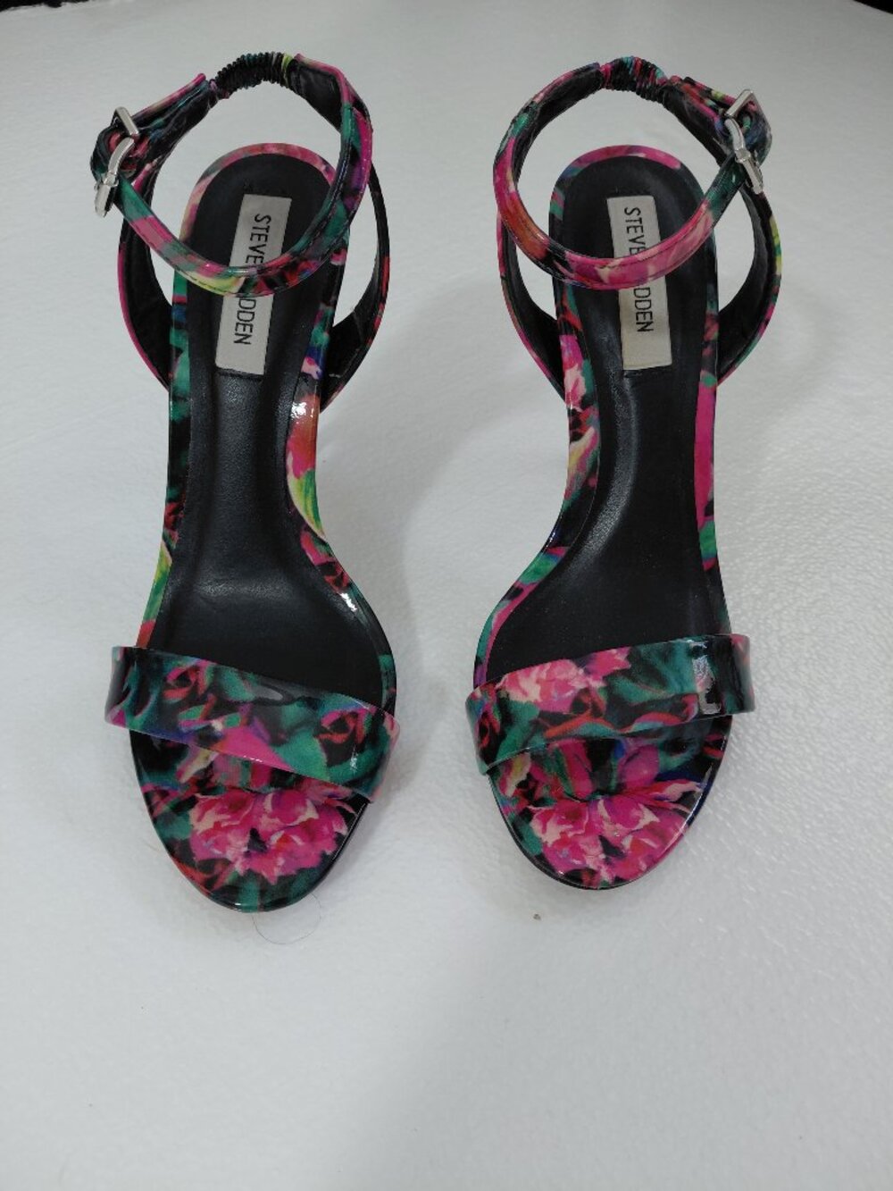 Steve Madden Women’s Floral Print Ankle Strap Sandals Multicolor Size 7 1/2